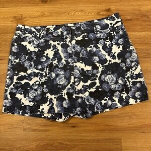 The Limited Shorts size 16 Blue Floral All Over Print Stretch 40 X 5.5
